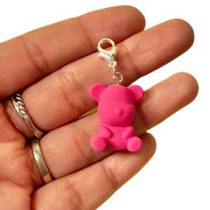 Pink Teddy Bear Charm